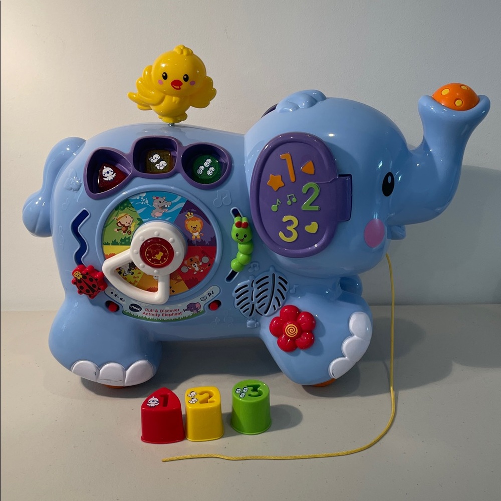 Vtech Pull & Discover Activity Elephant - Pull Behind Baby Toddler Learning Toy
